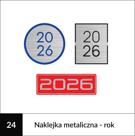 Personalizowane kalendarzwe książkowe Naklejki metaliczne-2