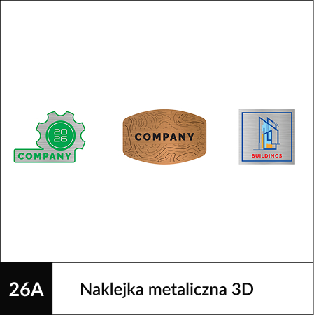 Personalizowane kalendarzwe książkowe Naklejki metaliczne-4