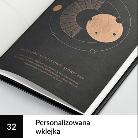 Personalizowane kalendarzwe książkowe Personalizowana wklejka