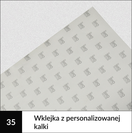 Personalizowane kalendarzwe książkowe Wklejka z personalizowanej kalki