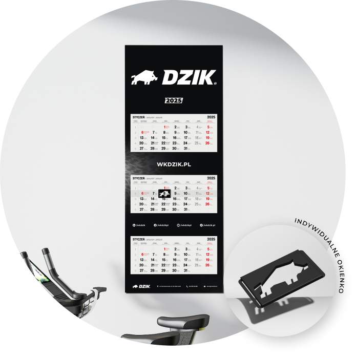 Personalizowany kalendarz ścienny z personalizowanym okienkiem